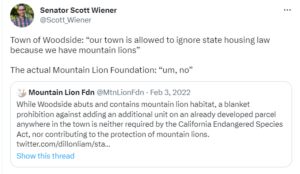 tweet from Senator Scott Wiener